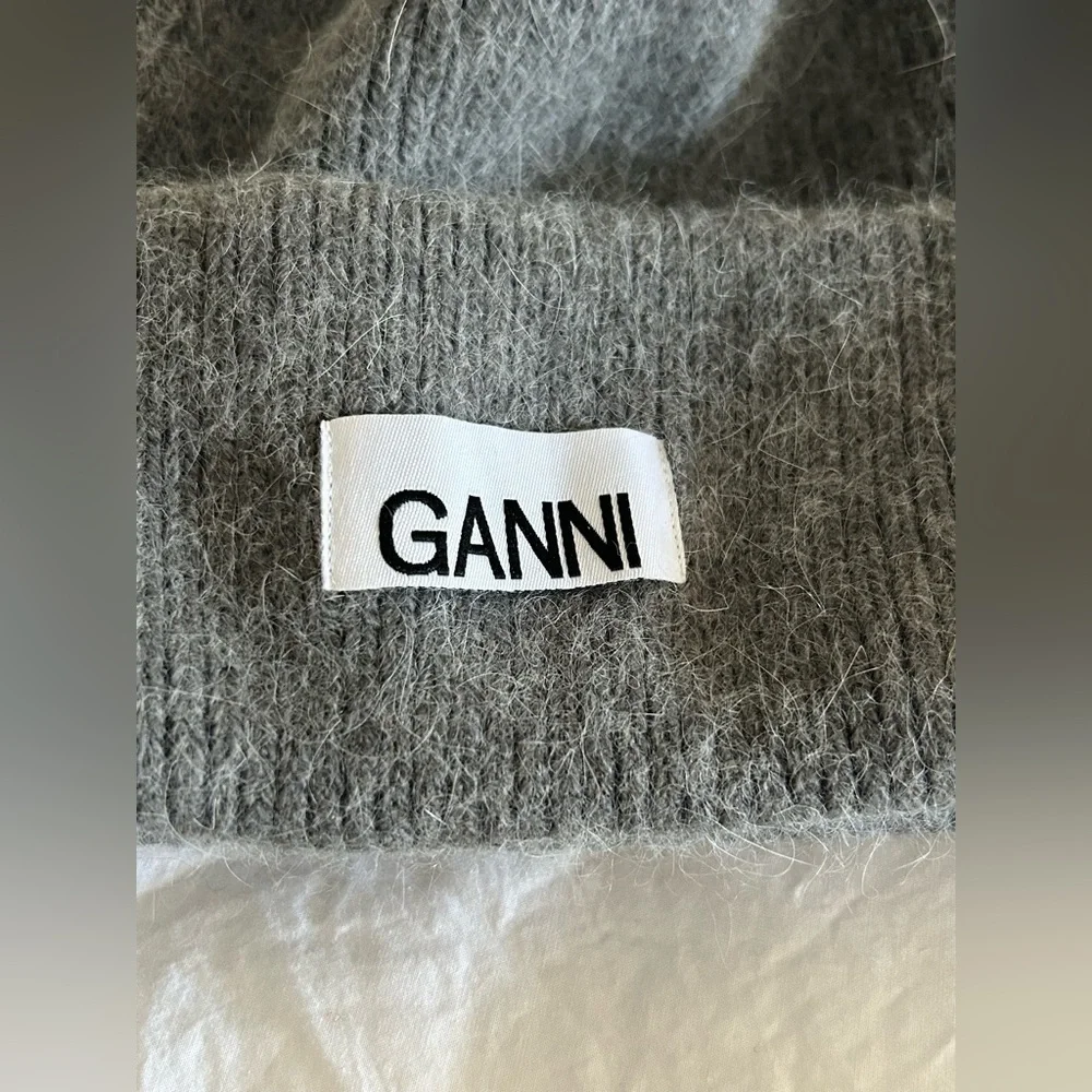 New GANNI gray beanie